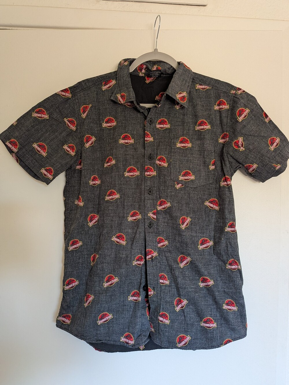 Jurassic Park Short Sleeve Button Up